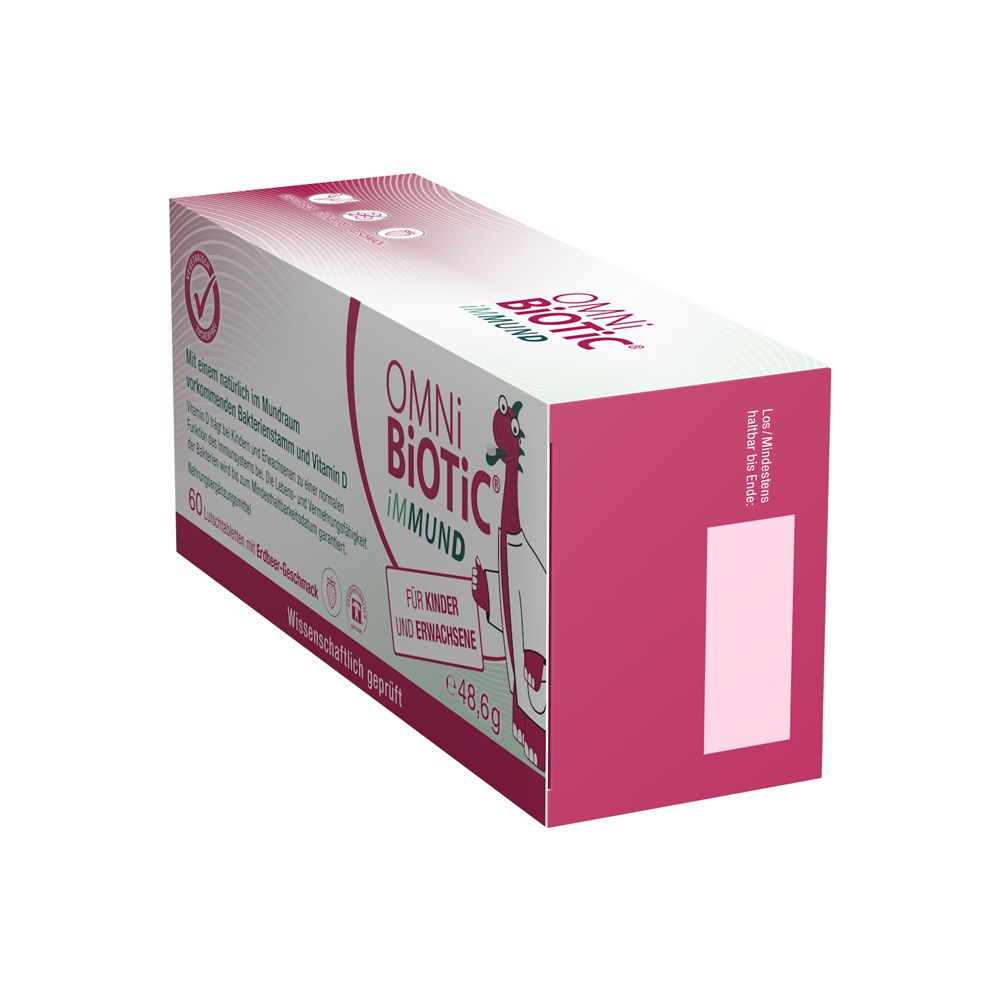 OMNi-BiOTiC® iMMUND Kartonverpackung, Seitenansicht, 48,6g.
