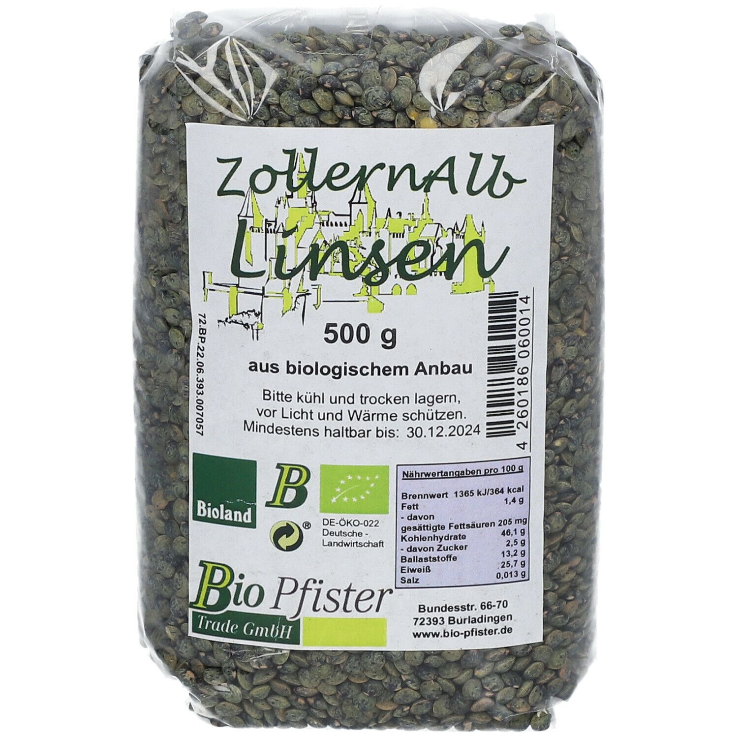 Bio Pfister Zollern Alb Linsen