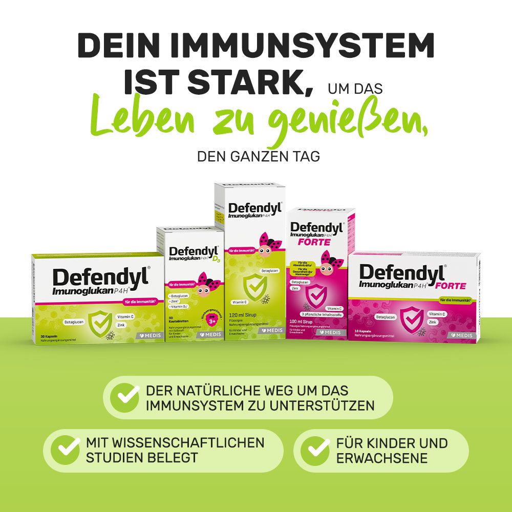 Defendyl-Imunoglukan® P4H D3 Kapseln für ein starkes Immunsystem