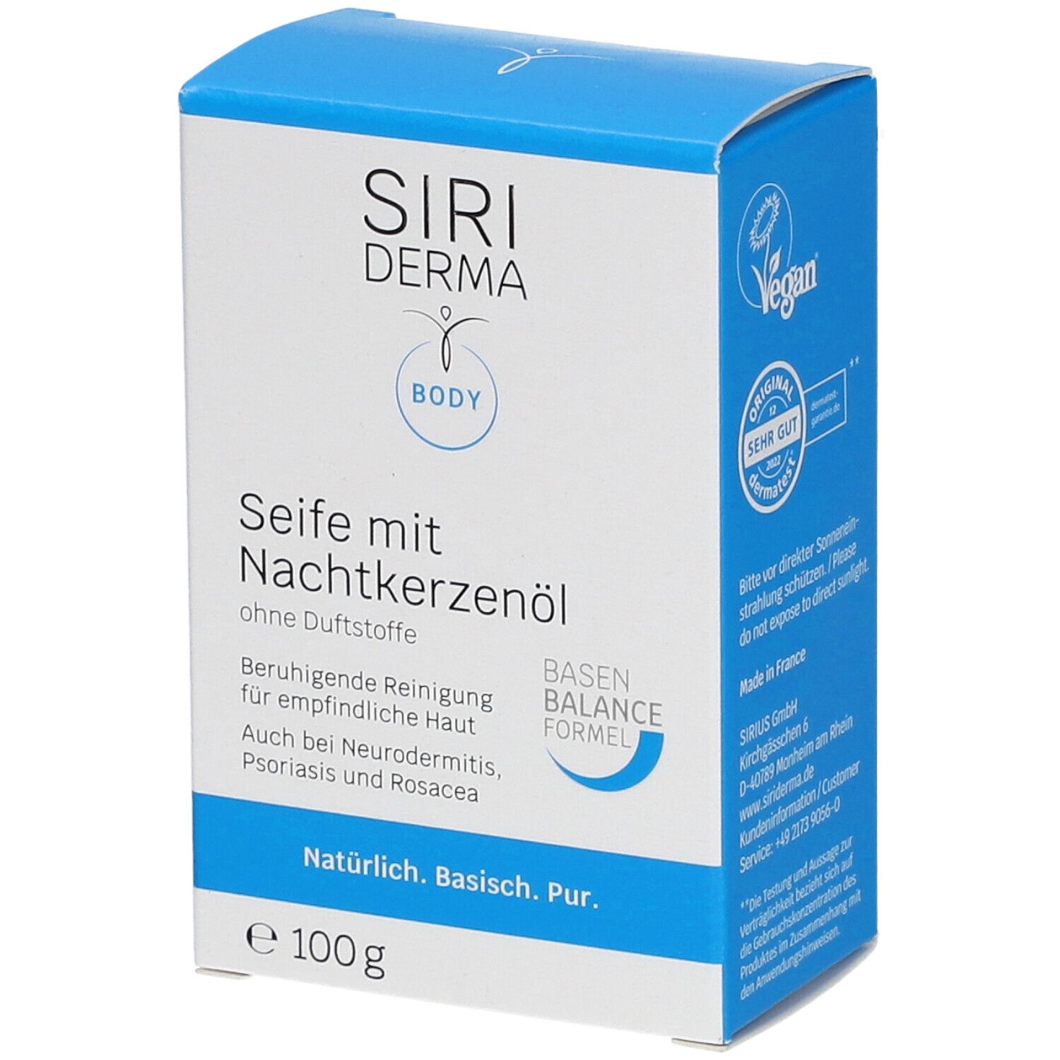 SIRIDERMA Seife mit Nachkerzenöl