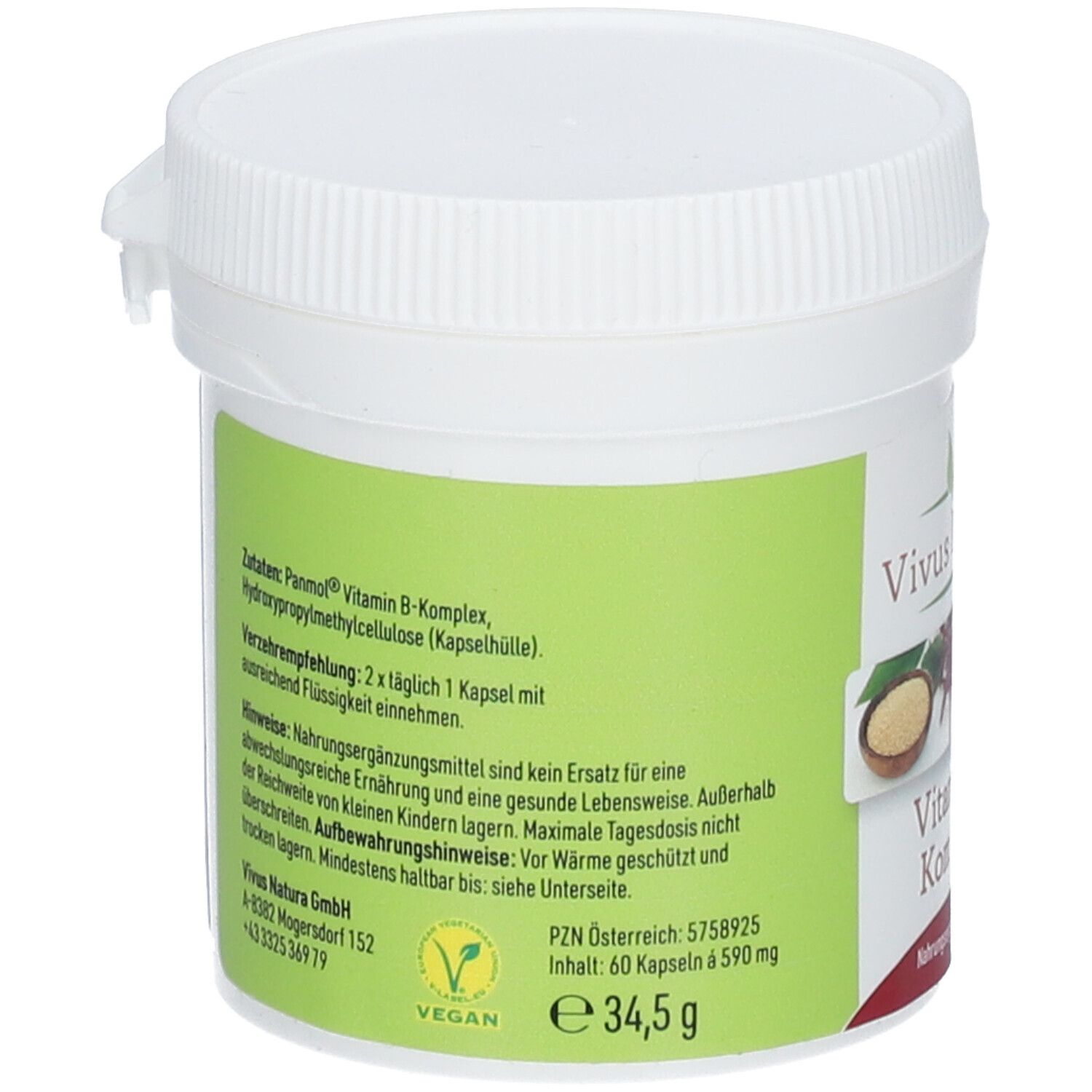 Vivus Natura Vitamin B-Komplex Kapseln 60 St - Shop Apotheke