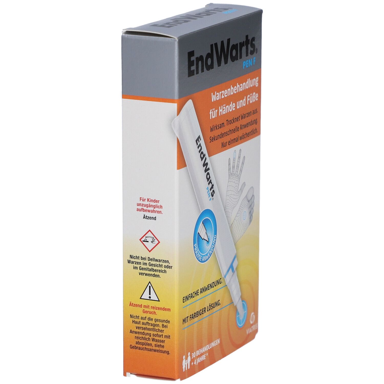 EndWarts PEN F: Warzen entfernen, Warzenentferner mit Ameisensäure, zur Warzenentfernung, Stift für ca. 30 Behandlungen
