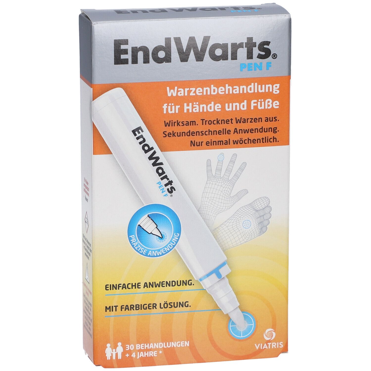EndWarts PEN F: Warzen entfernen, Warzenentferner mit Ameisensäure, zur Warzenentfernung, Stift für ca. 30 Behandlungen