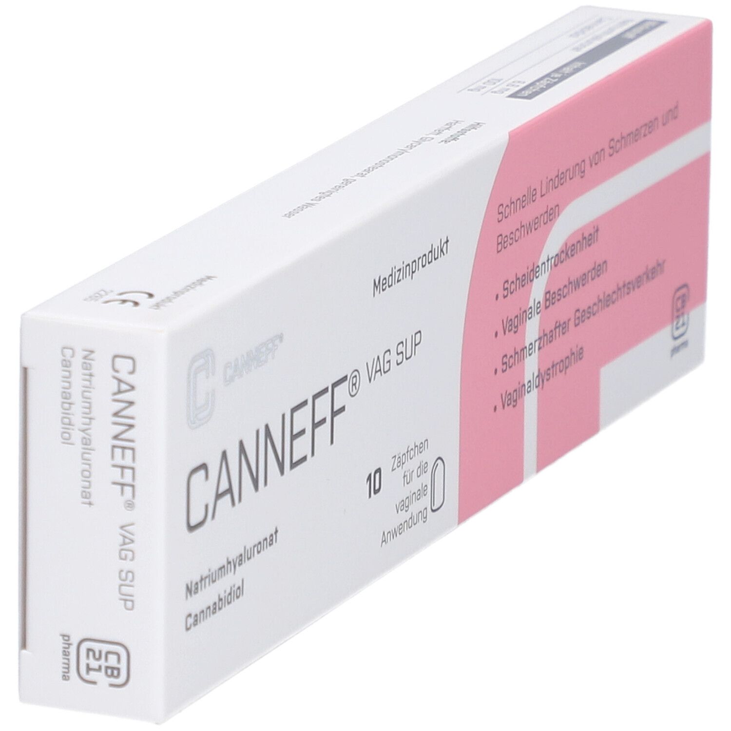 CANNEFF® VAG SUP Vaginalsuppositorien mit CBD & Hyaluronsäure