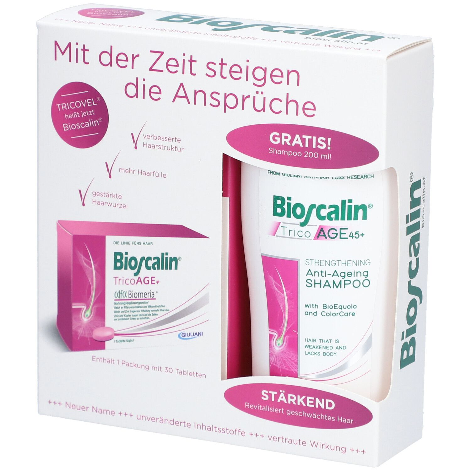Bioscalin TricoAGE+ Tabletten & Shampoo GRATIS
