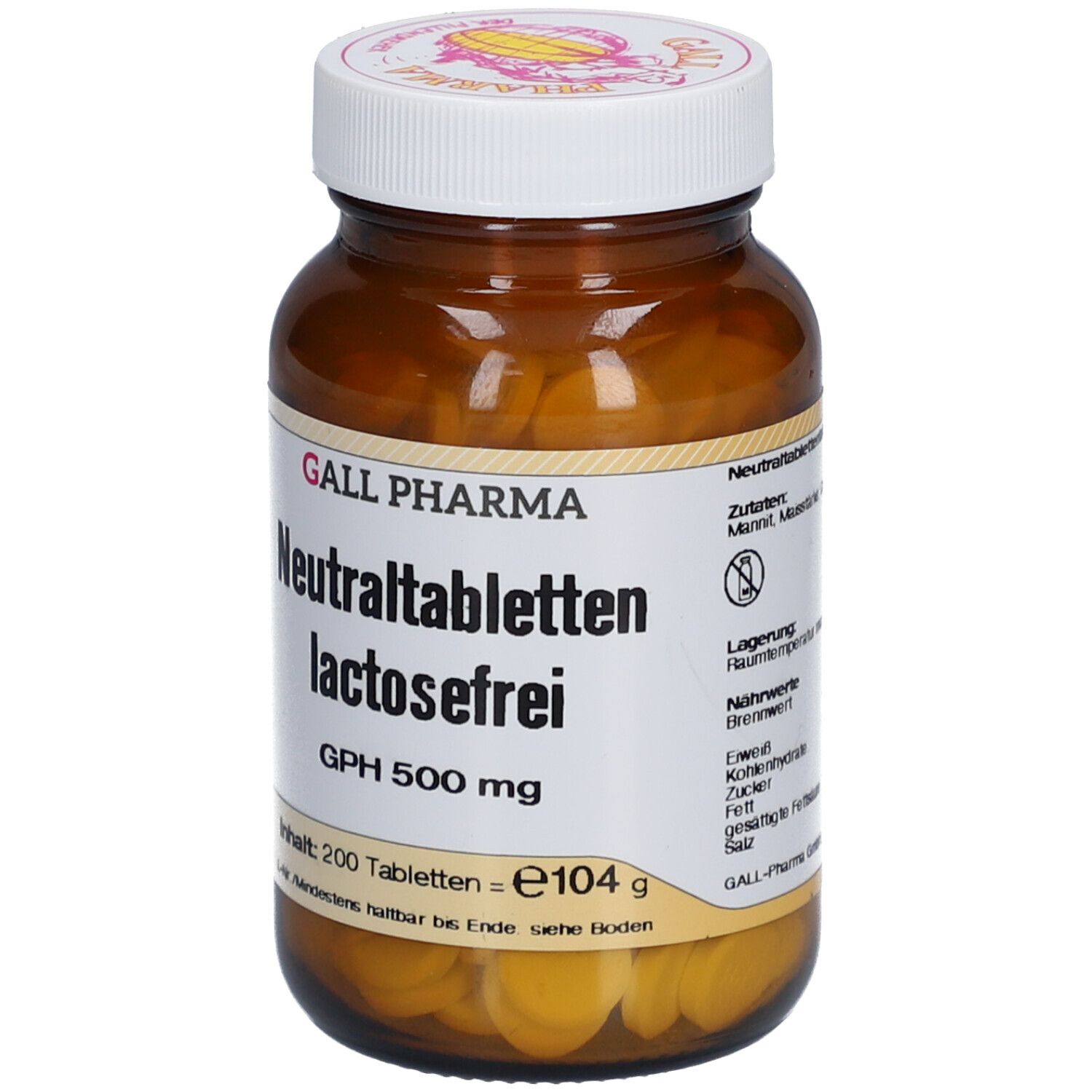 Neutraltabletten lactose frei GPH 500 mg