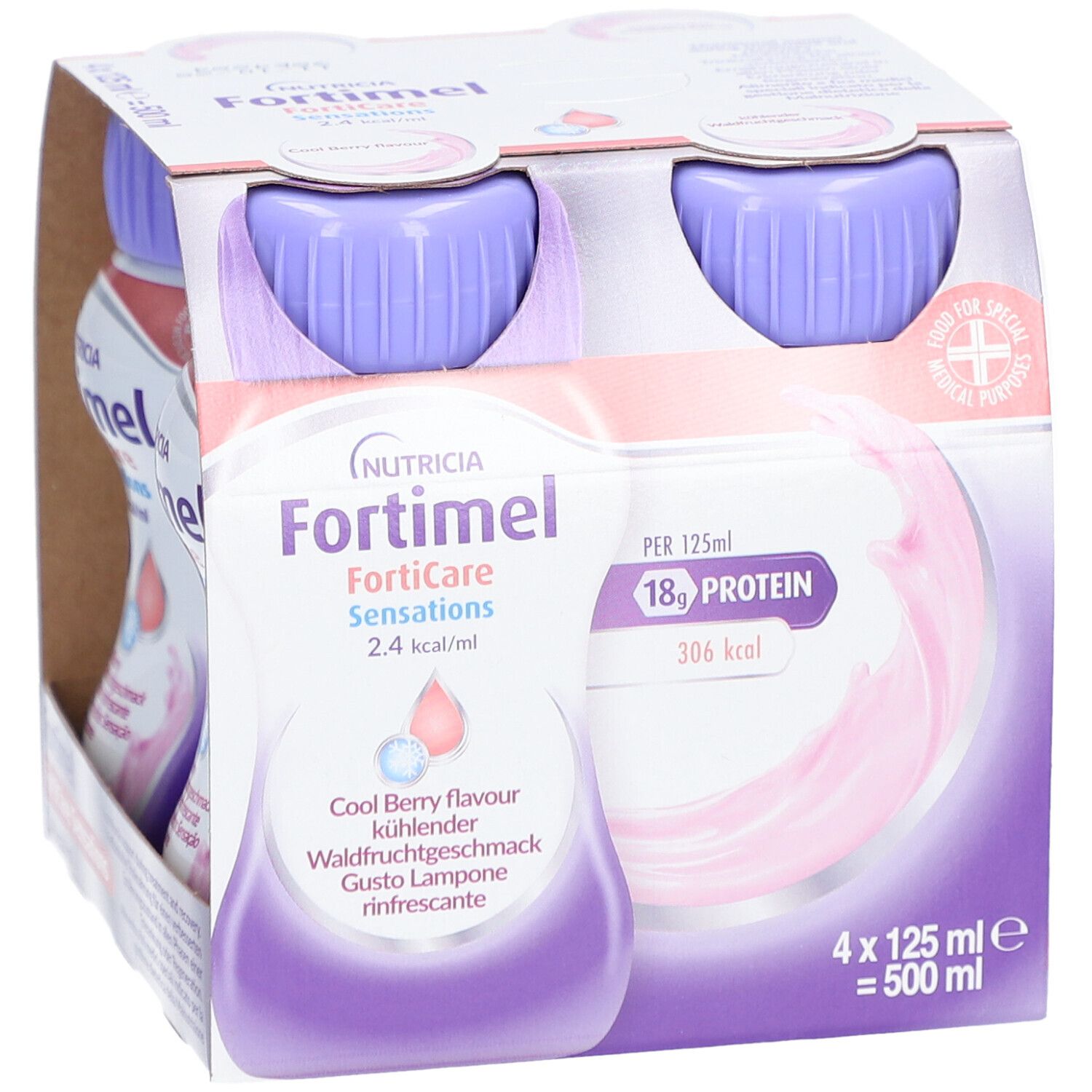 Fortimel Forticare Sensations – Hochkalorische Trinknahrung mit roten Früchten