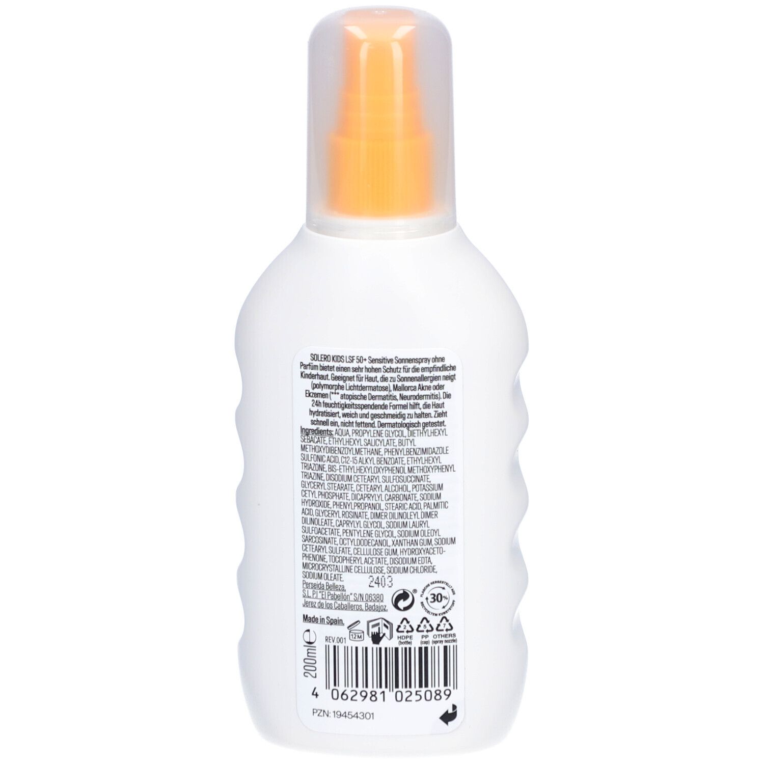 Solero Kids Sensitiv Sonnenspray LSF 50+