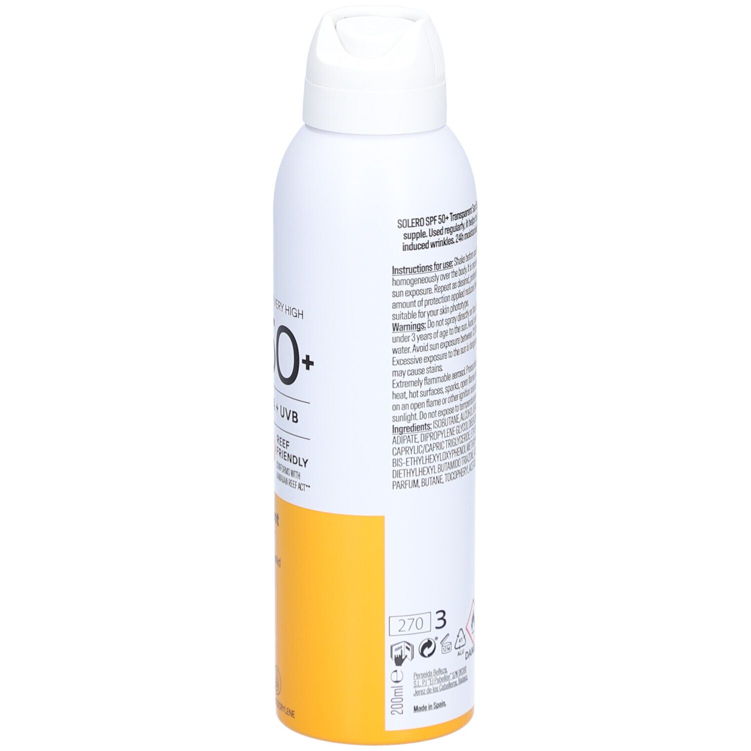 Solero Transparent Sun Spray SPF 50+