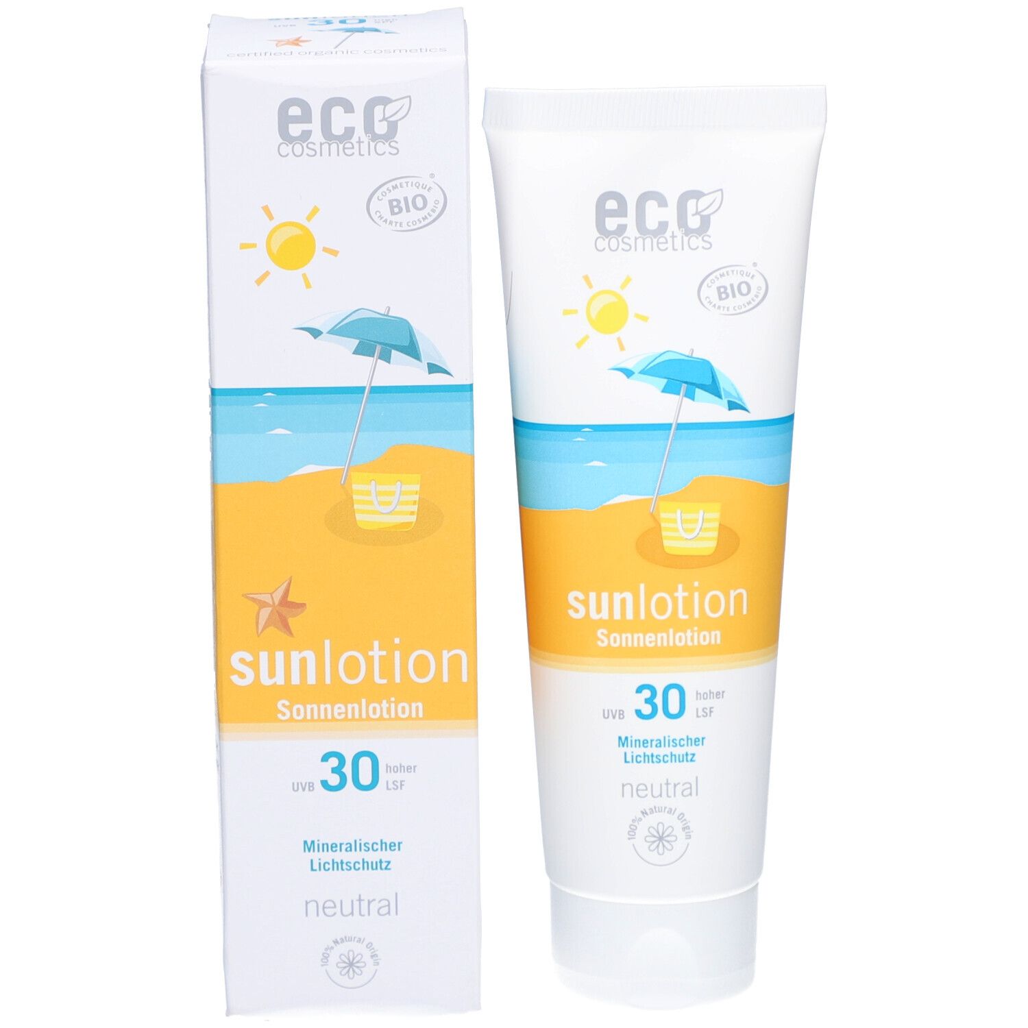 eco cosmetics Sonnenlotion Neutral LSF 30 ohne Parfum 125ml