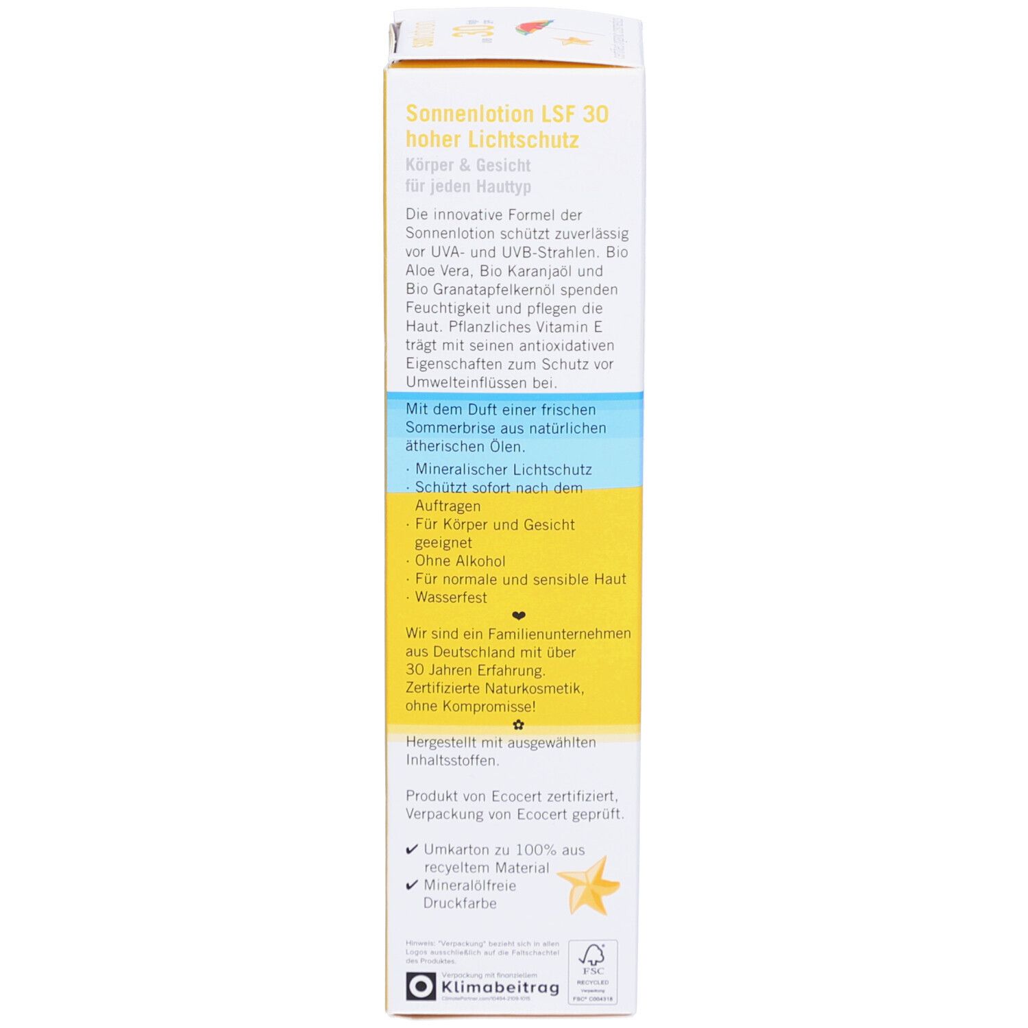 eco cosmetics® Sonnenlotion LSF 30 mineralisch leichte Pflege