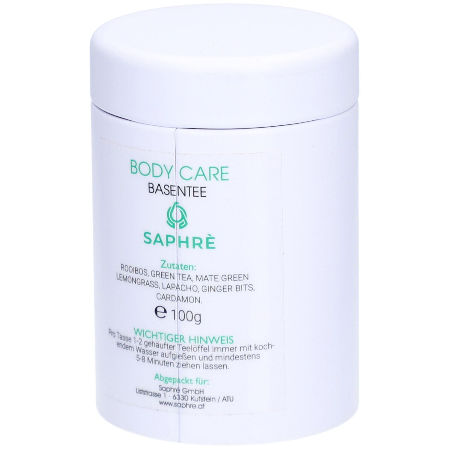 SAPHRÈ Body Care Basentee – Spezialmischung mit Mate und Grüntee