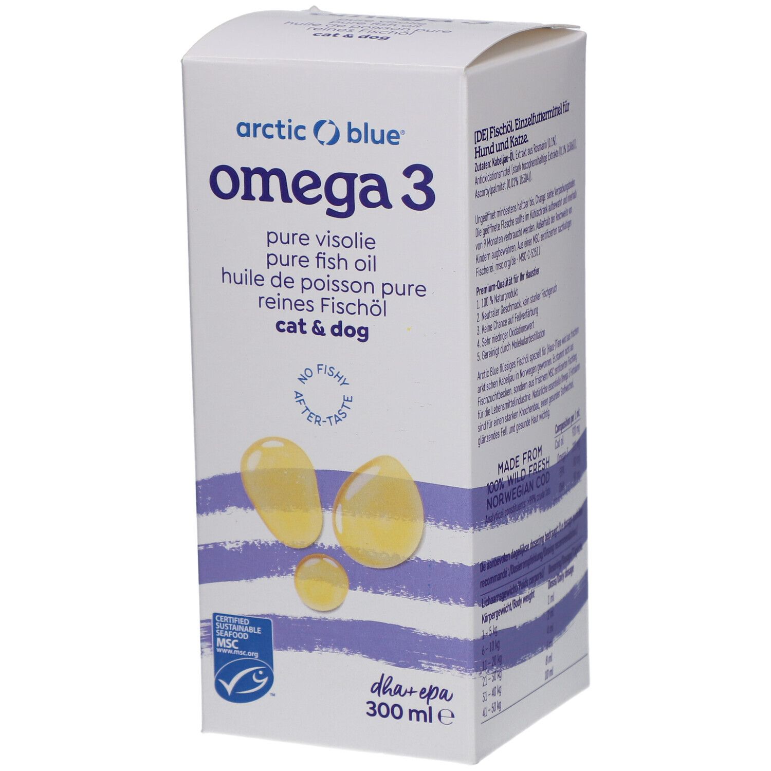Arctic Blue Omega 3 Fischöl für Hunde & Katzen