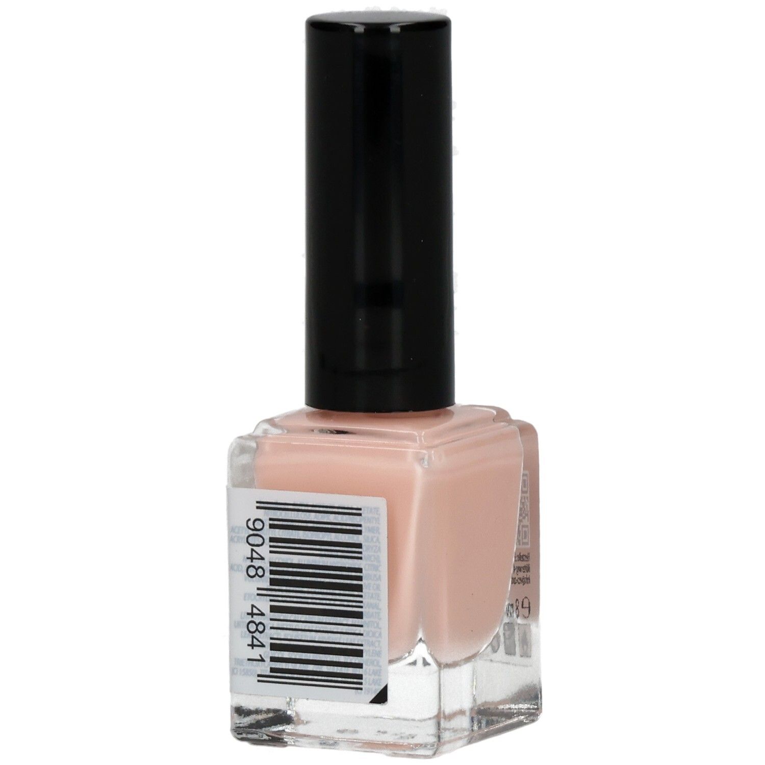 Nagellackflasche mit schwarzem Deckel. Aufschrift: Miracle Nails, GET OUT OF GEL NR.2. Farbton: Rosa. Mit Barcode.