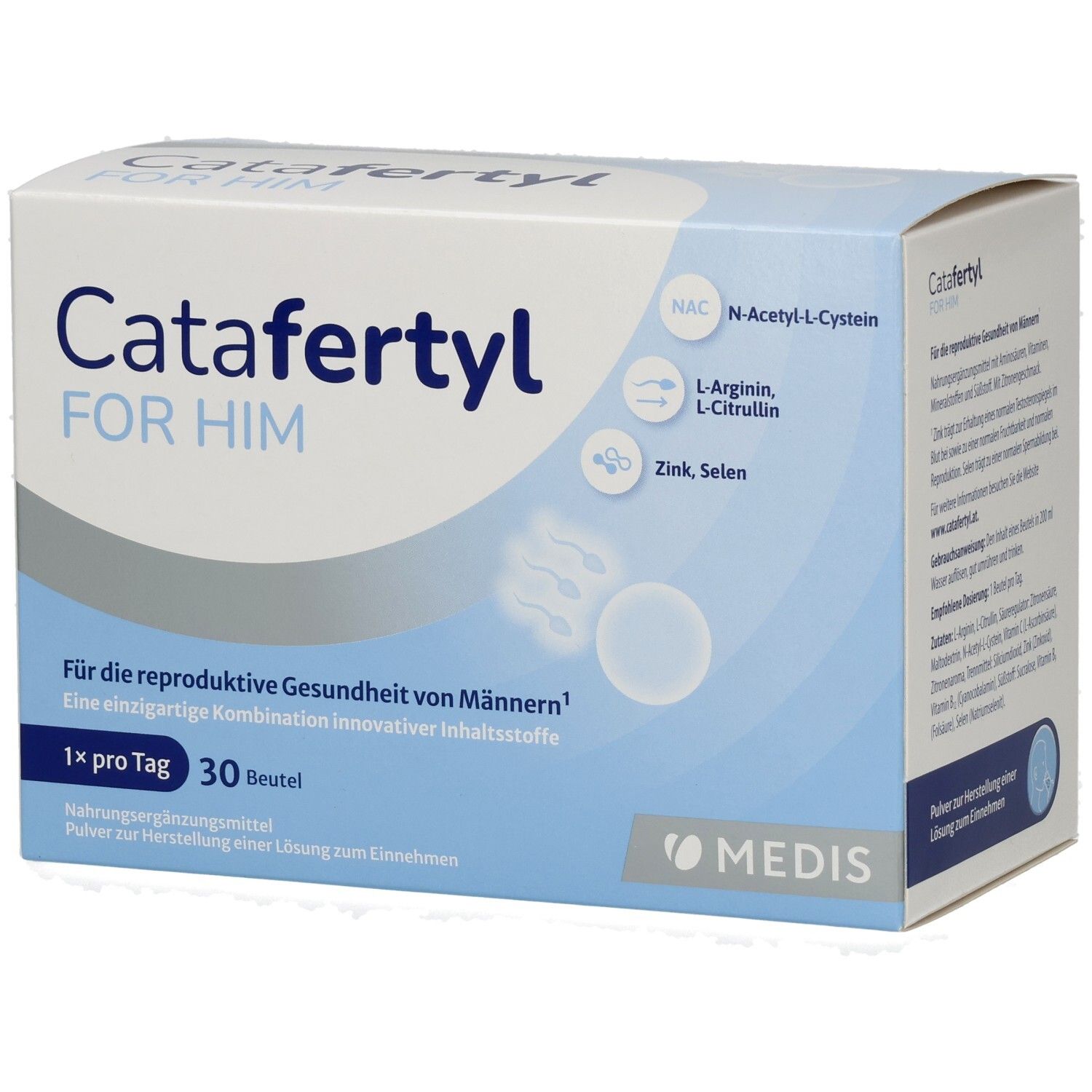 Catafertyl For Him Packung mit 30 Beuteln, Pulver für Männergesundheit.