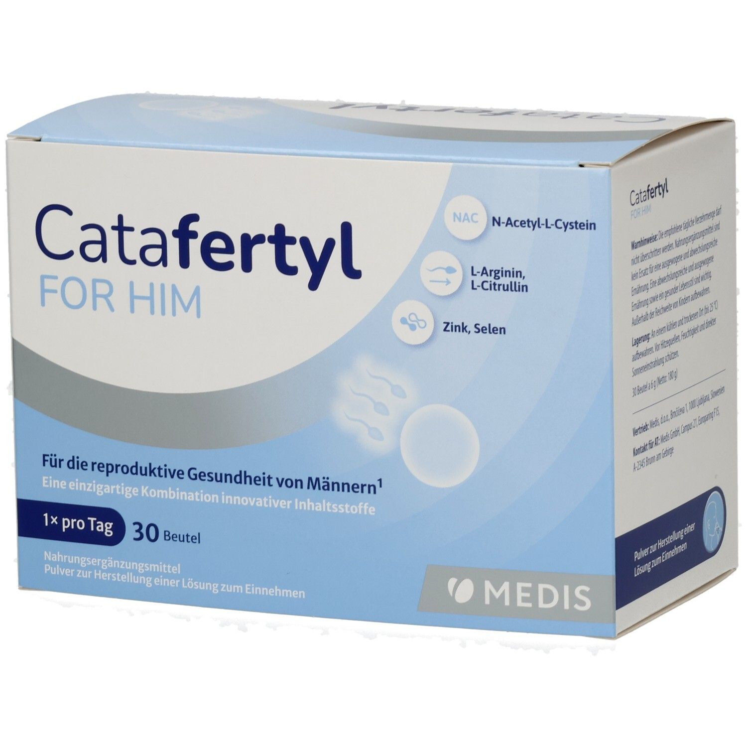 Catafertyl For Him Packung mit 30 Beuteln, Pulver für Männergesundheit.