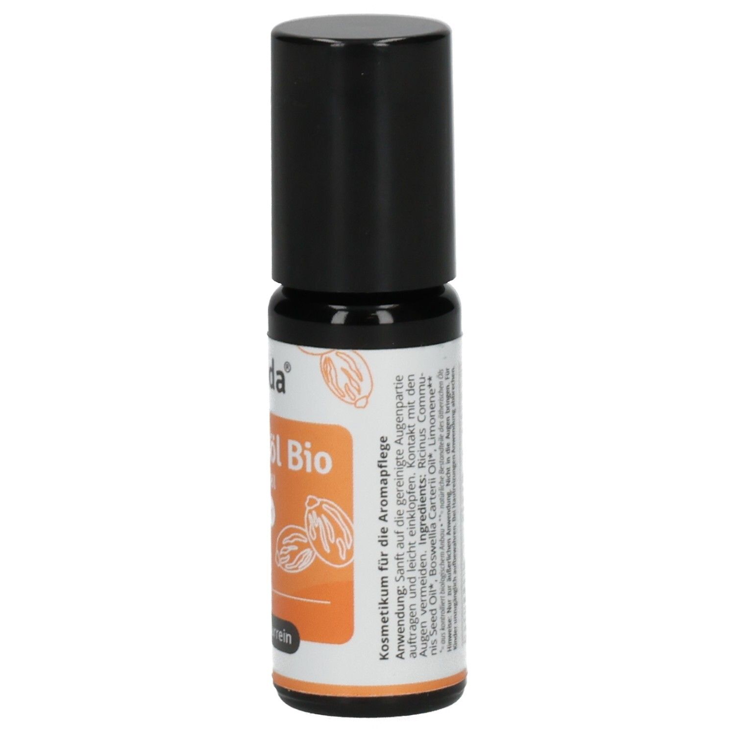 Kosmetik für Aromapflege. Augen Roll-On mit Rizinusöl und Weihrauchöl. 10ml.