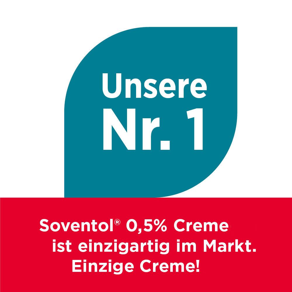 Soventol 0,5% Creme ist einzigartig im Markt. Einzige Creme!