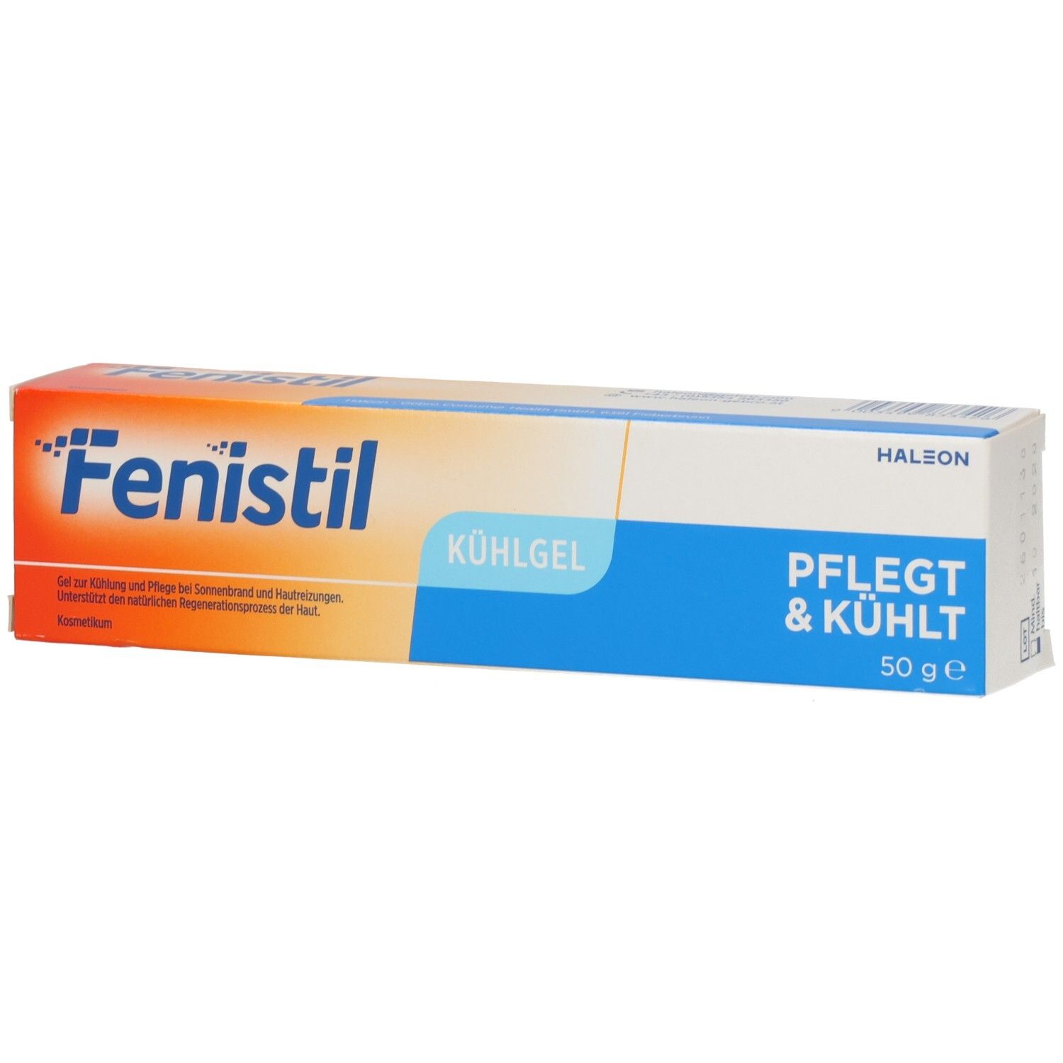 Fenistil Kühlgel Tube mit 50g Inhalt. Pflegt und kühlt die Haut.