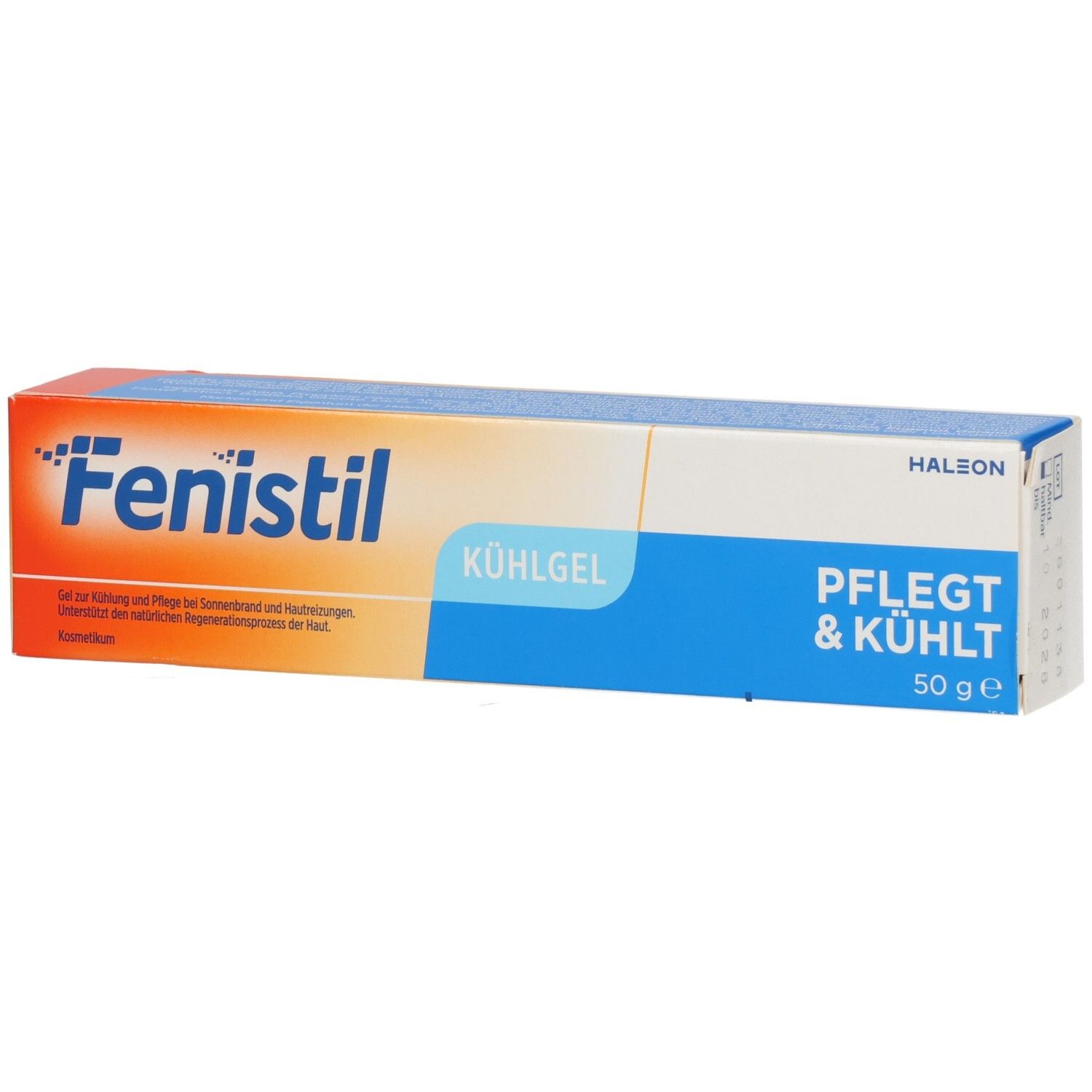Fenistil Kühlgel Tube mit 50g Inhalt. Pflegt und kühlt die Haut.