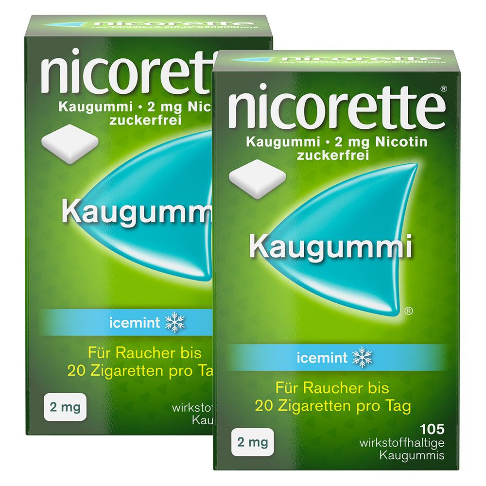 nicorette® Kaugummi icemint 2mg - Jetzt 10% sparen mit dem Code „nicorette10“