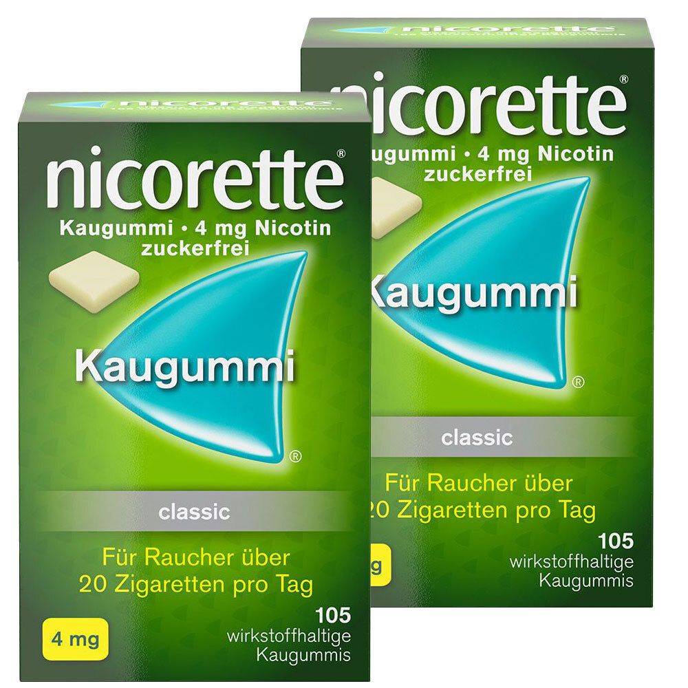 nicorette® Kaugummi classic 4mg - Jetzt 10% sparen mit dem Code „nicorette10“