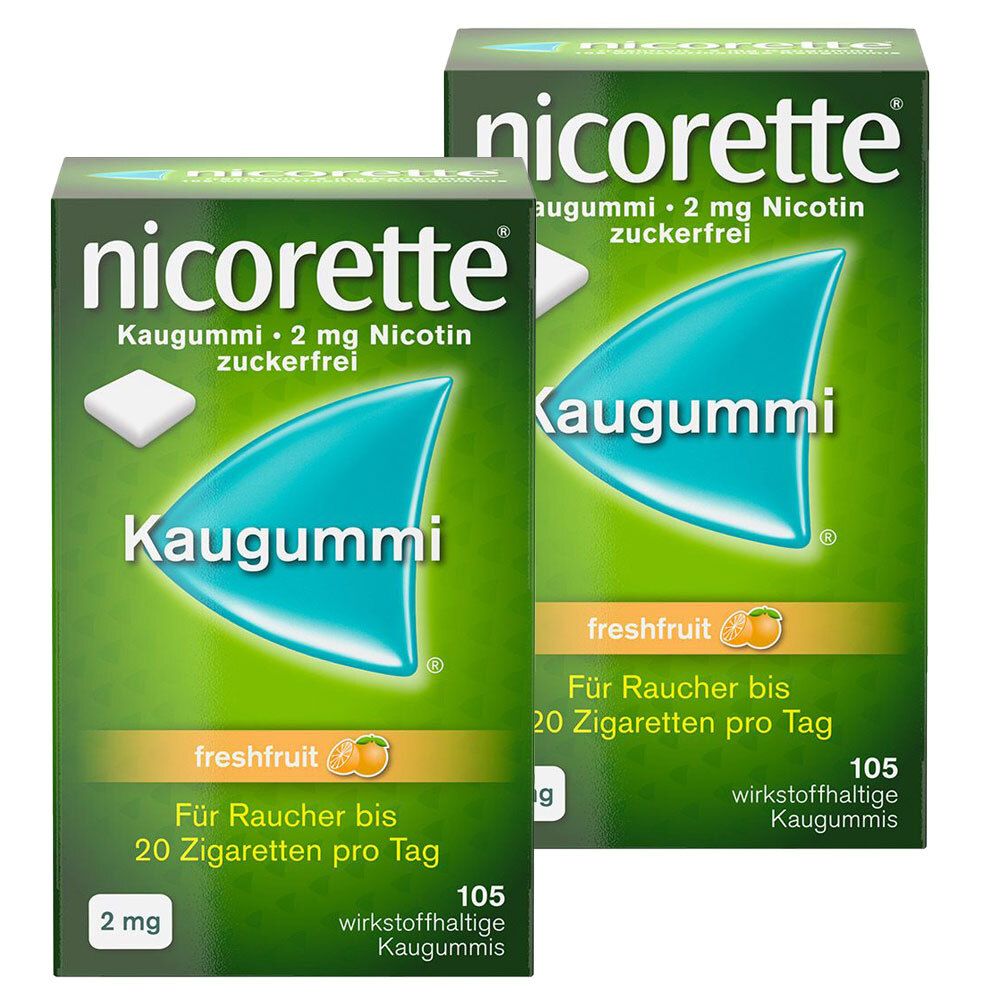 nicorette® Kaugummi freshfruit 2mg - Jetzt 10% sparen mit dem Code „nicorette10“