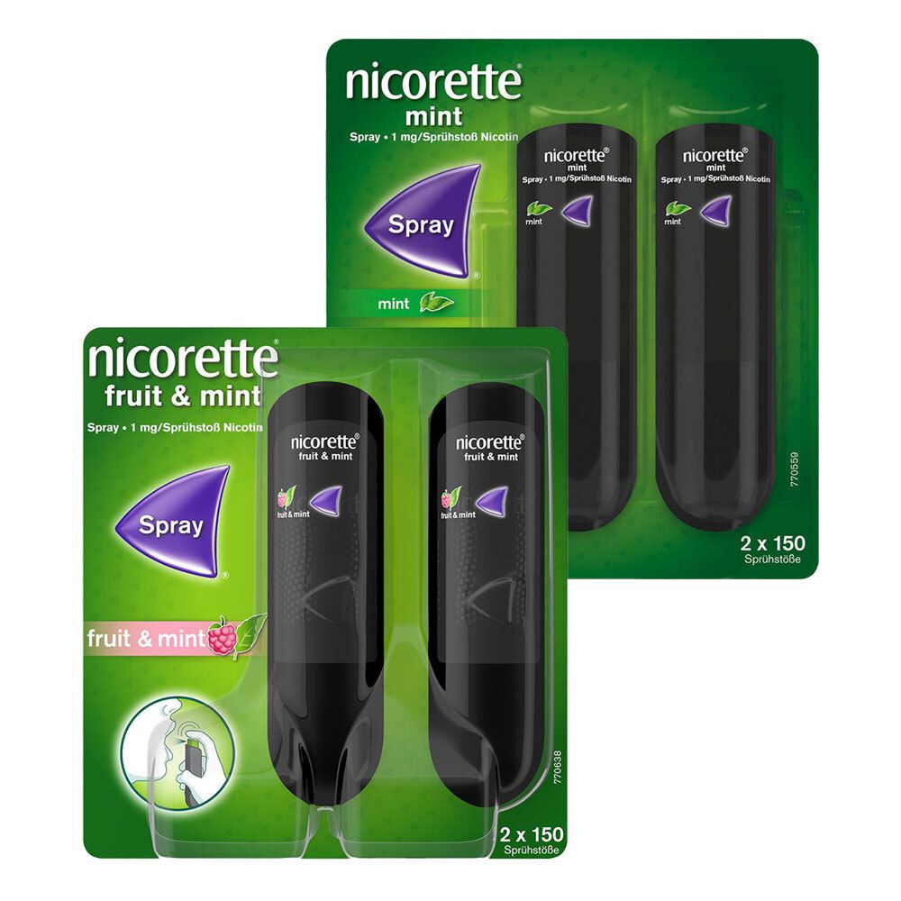 nicorette Spray Set Mint + Fruit & Mint 1 mg