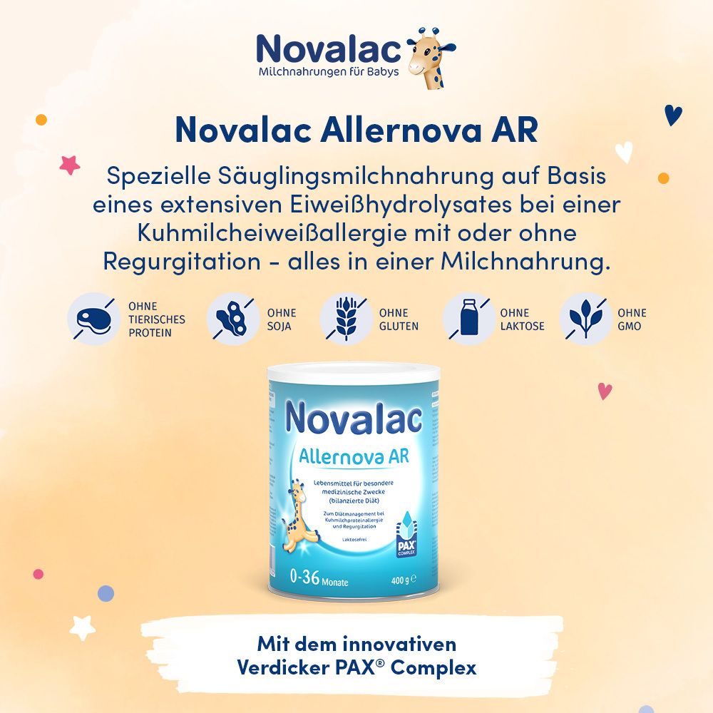 Novalac Allernova AR Spezialnahrung von Geburt an