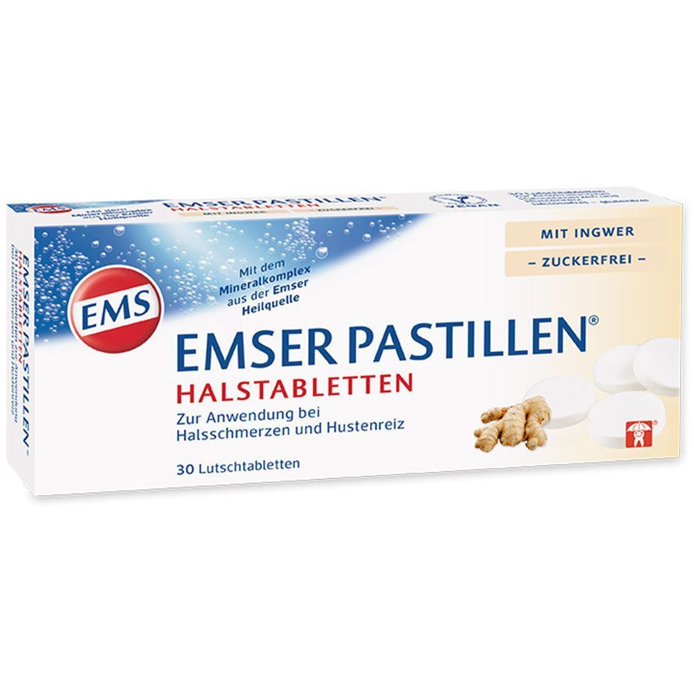 EMSER PASTILLEN® Halstabletten mit Ingwer zuckerfrei