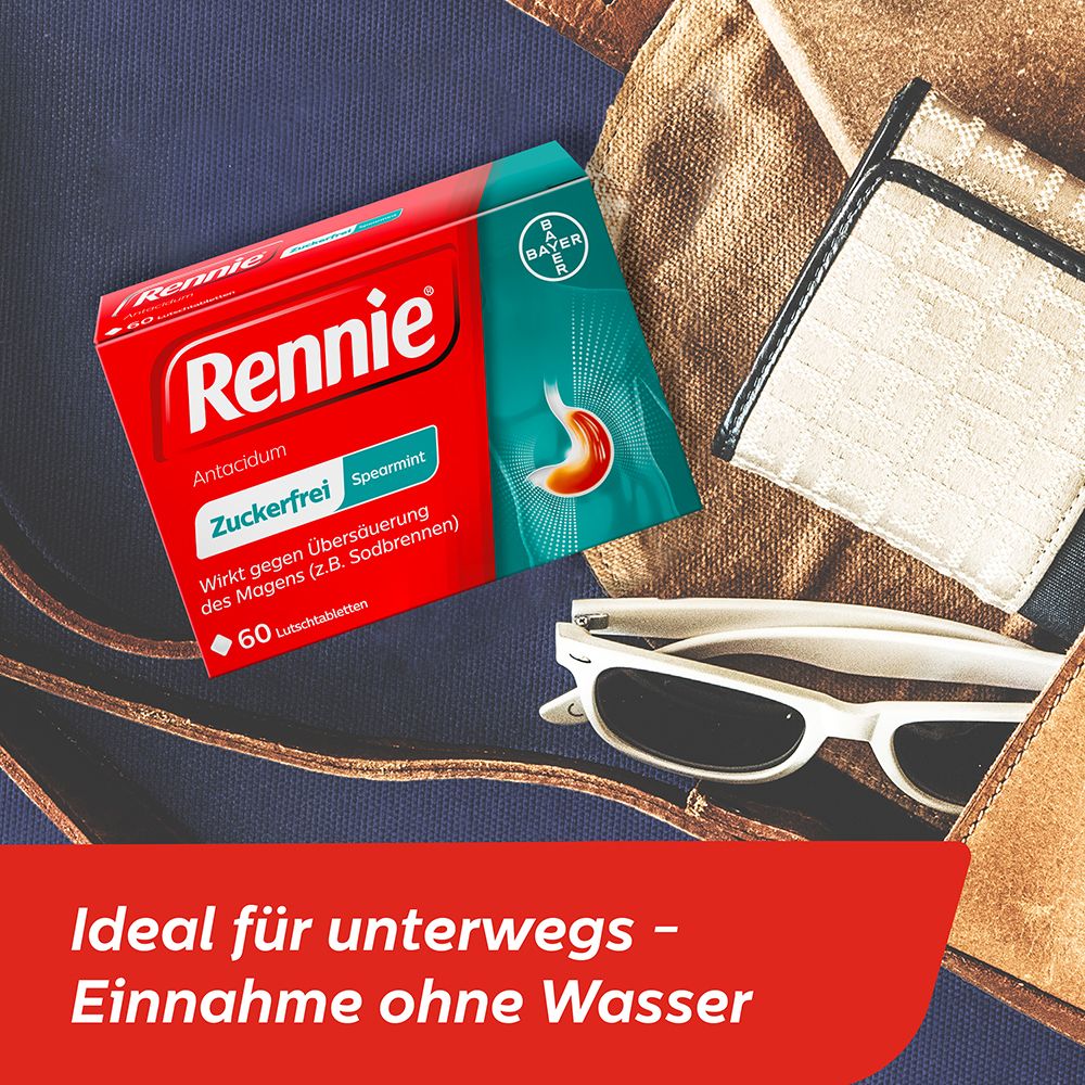 Rennie® Spearmint Lutschtabletten bei Sodbrennen und saurem Aufstoßen