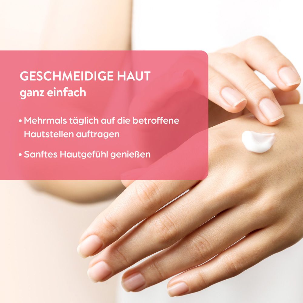 Auftragen von Lasepton® Creme für ein sanftes Hautgefühl.