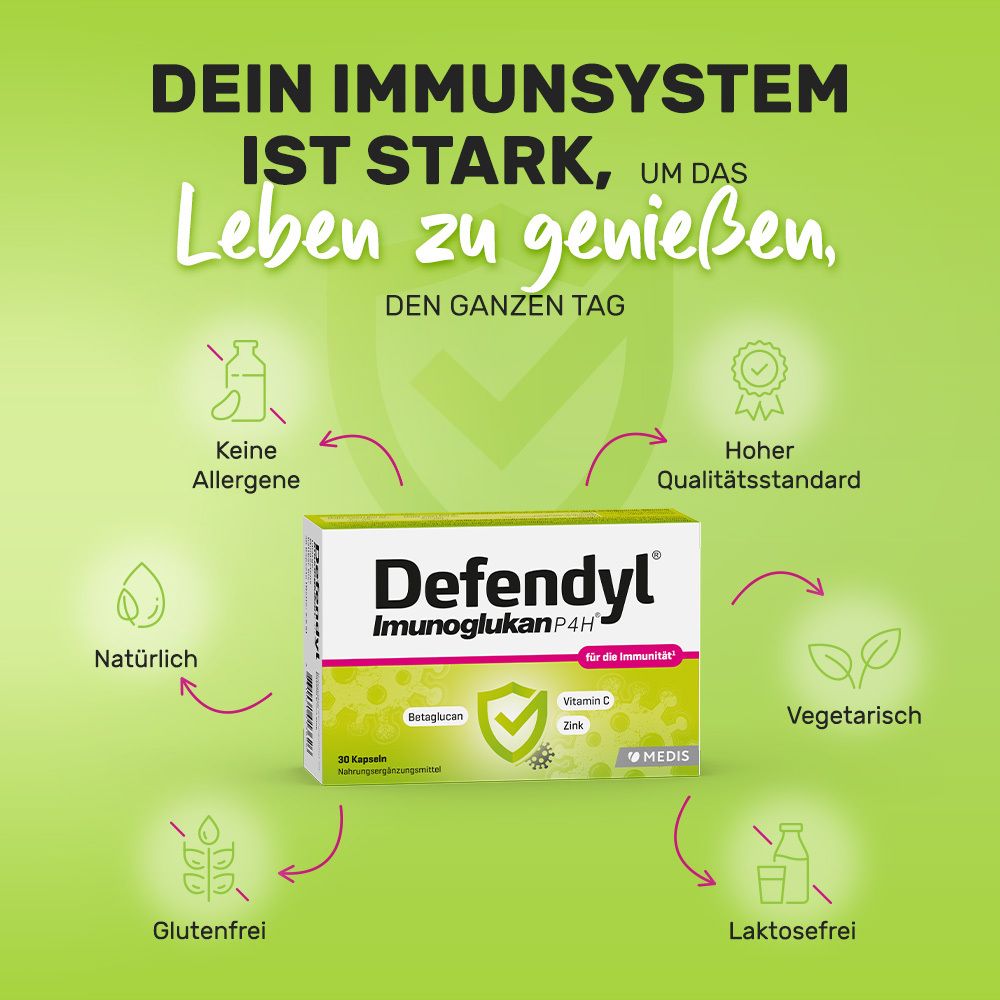 Defendyl-Imunoglukan P4H® Kapseln für Ihr Immunsystem
