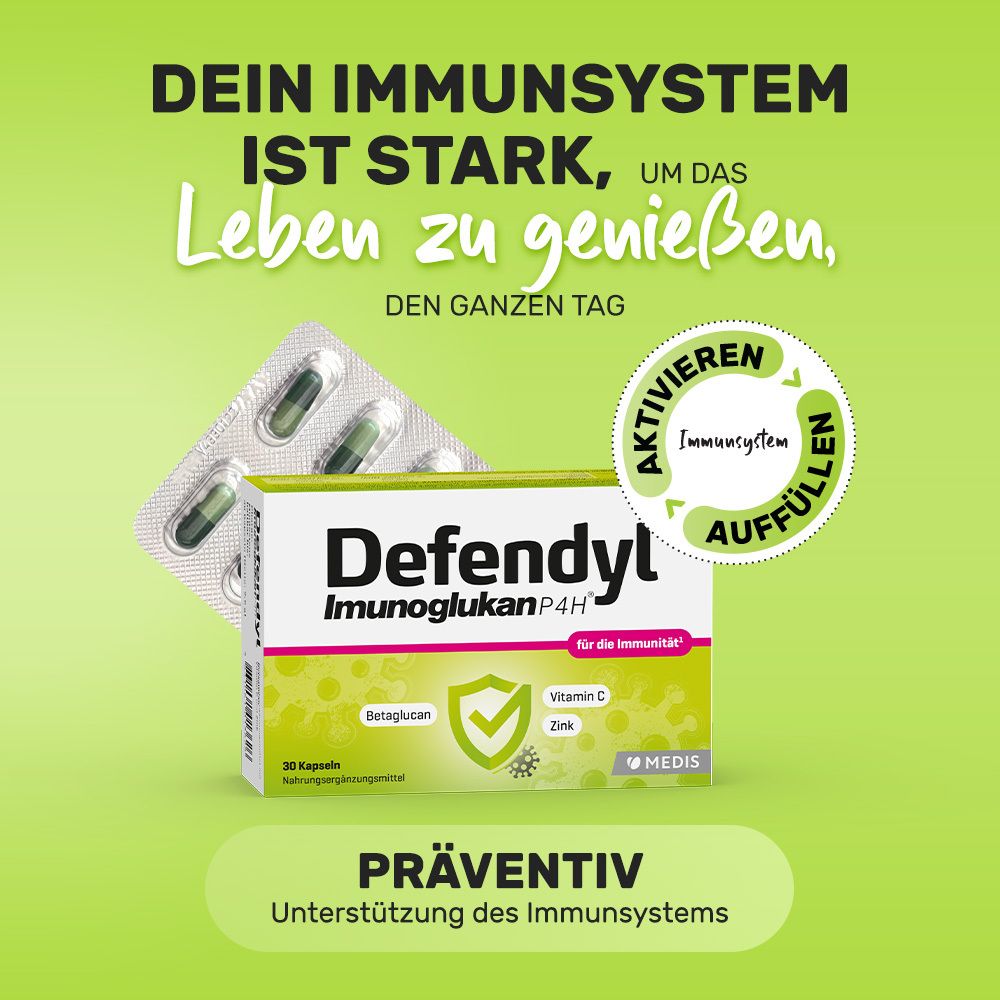 Defendyl-Imunoglukan P4H® Kapseln für Ihr Immunsystem