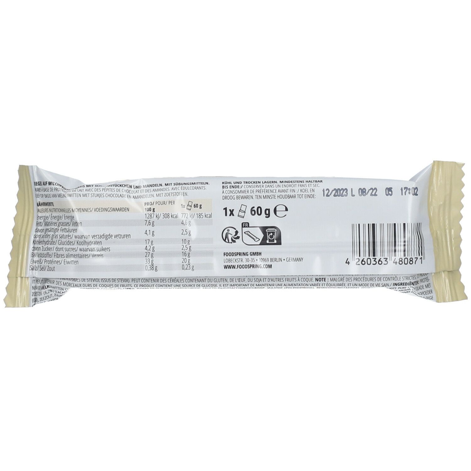 foodspring® Protein Bar Cookie Dough 60 g Shop Apotheke