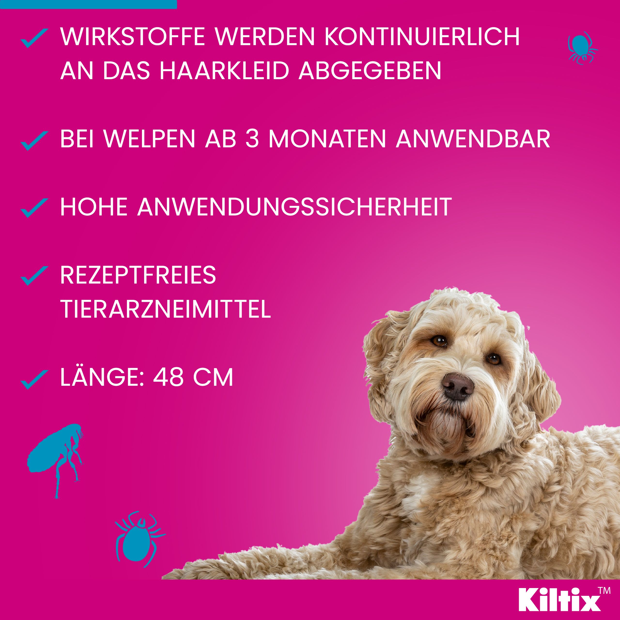 Kiltix® Halsband für mittelgroße Hunde