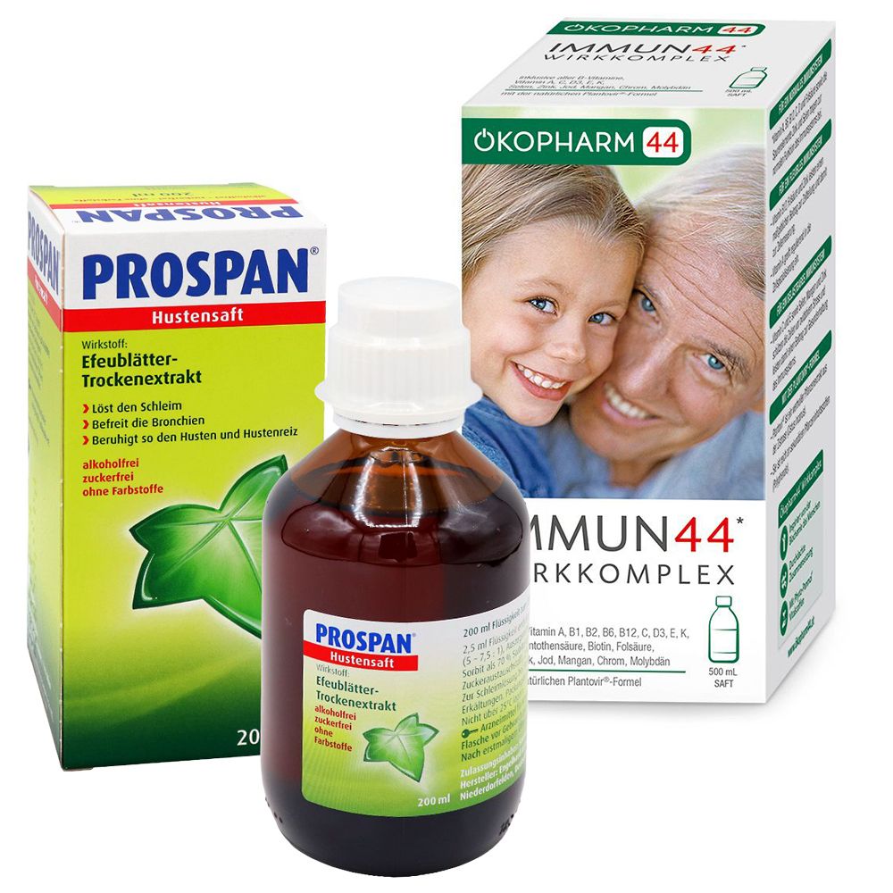 ÖKOPHARM44® IMMUN44® WIRKKOMPLEX + Prospan® Hustensaft
