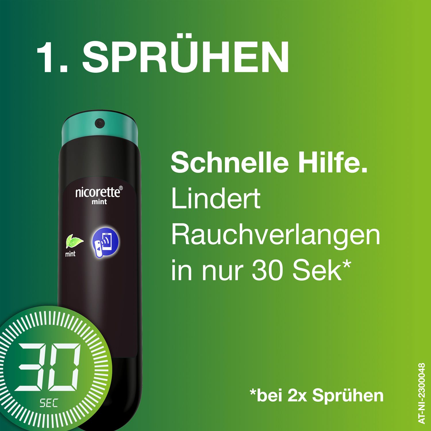 nicorette®  fruit & mint Spray 1 mg - Jetzt 10% sparen mit dem Code „nicorette10“