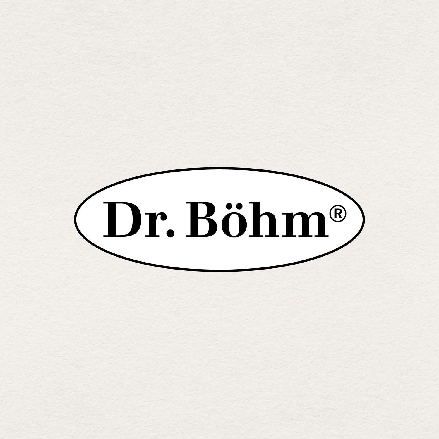 Ovales Logo mit Schriftzug: Dr. Böhm.