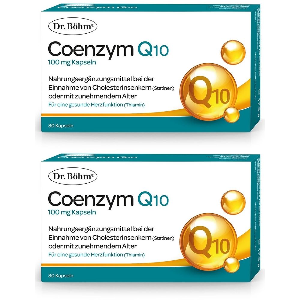 Dr. Böhm® Coenzym Q 10 - die ideale Ergänzung zu Cholesterinsenkern und für die Herzgesundheit