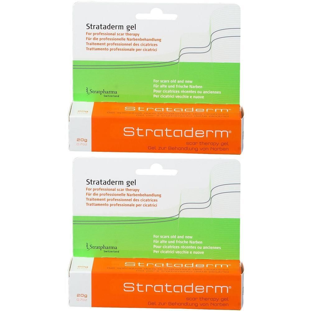 Zwei Packungen Strataderm Narben-Therapie-Gel, je 20g.