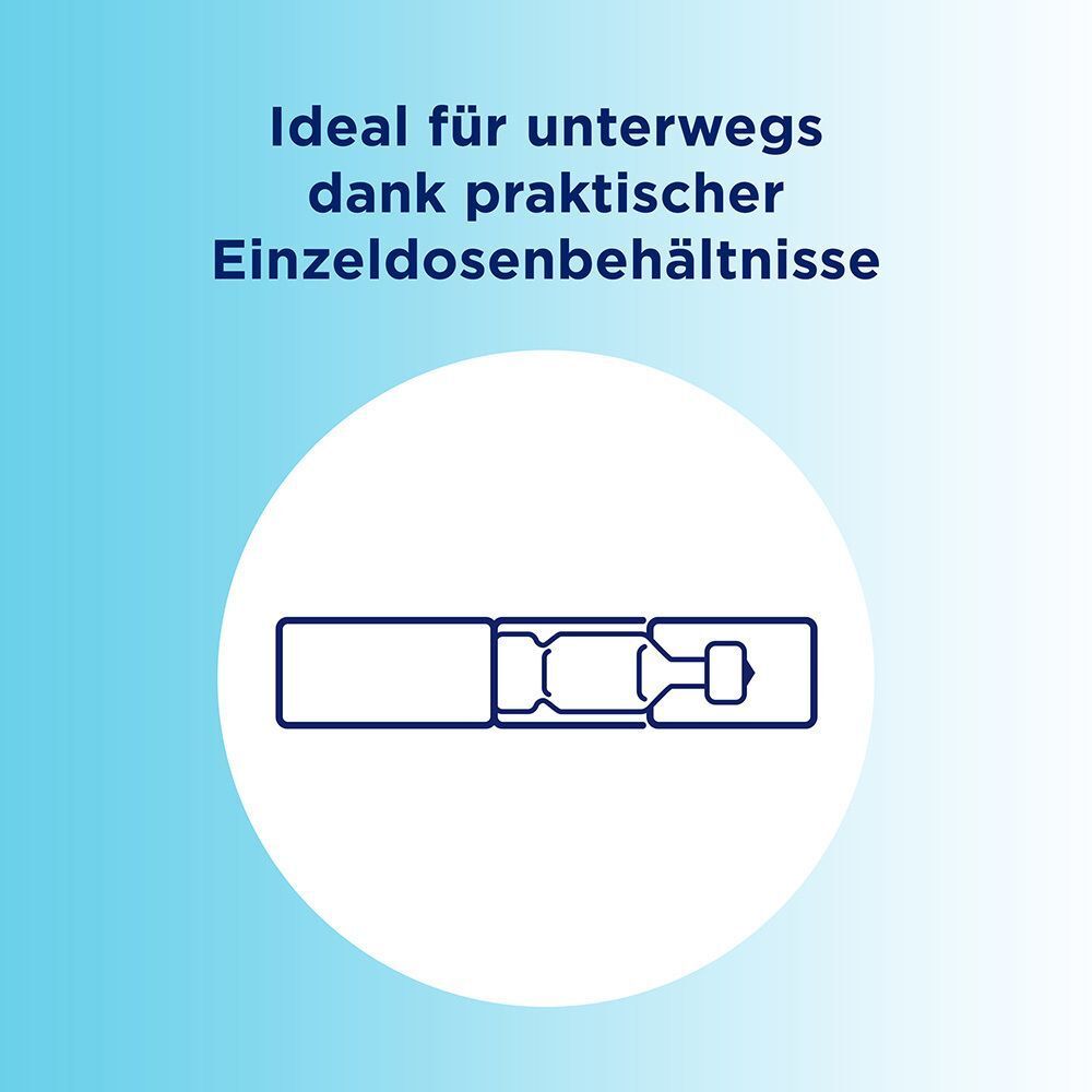 Illustration einer einzelnen Ampulle für unterwegs, praktisch für die Anwendung.