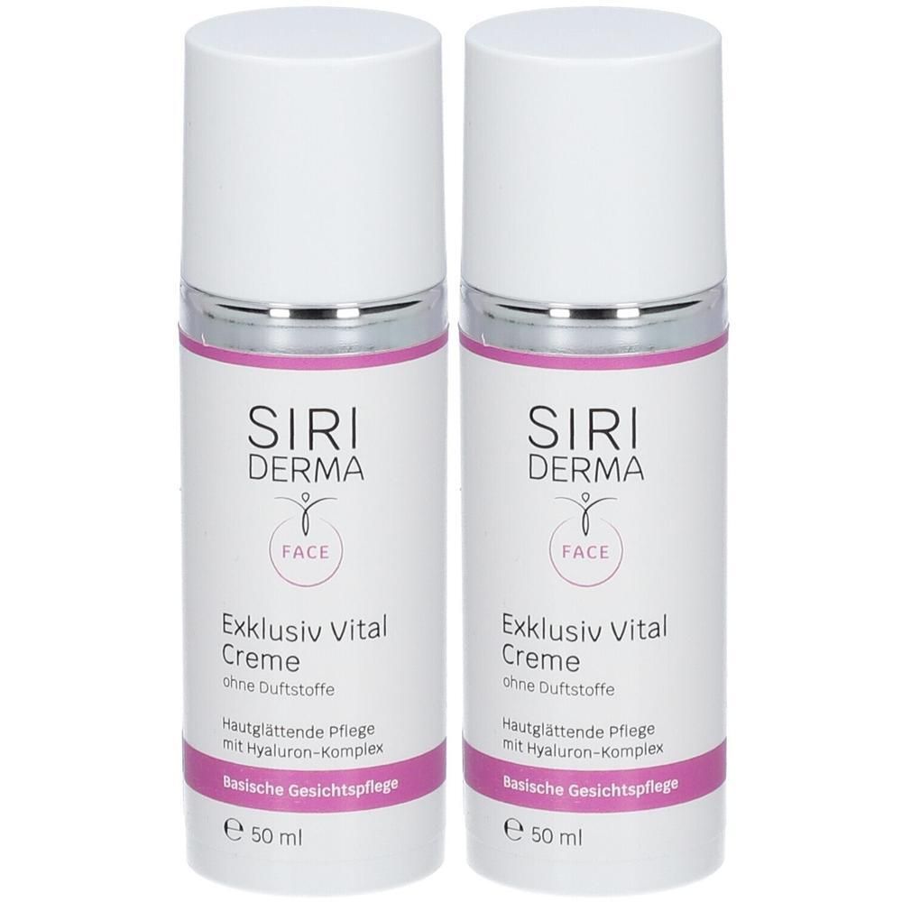 Zwei Flaschen SIRI DERMA Exklusiv Vital Creme, 50 ml.