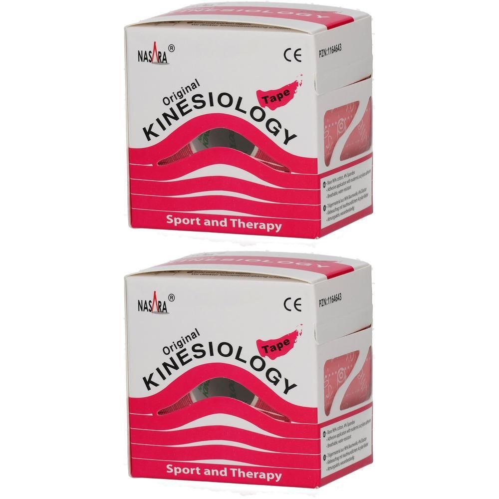 Zwei Packungen Kinesiologie-Tape, rosa. Original Kinesiology Tape, Sport und Therapie.
