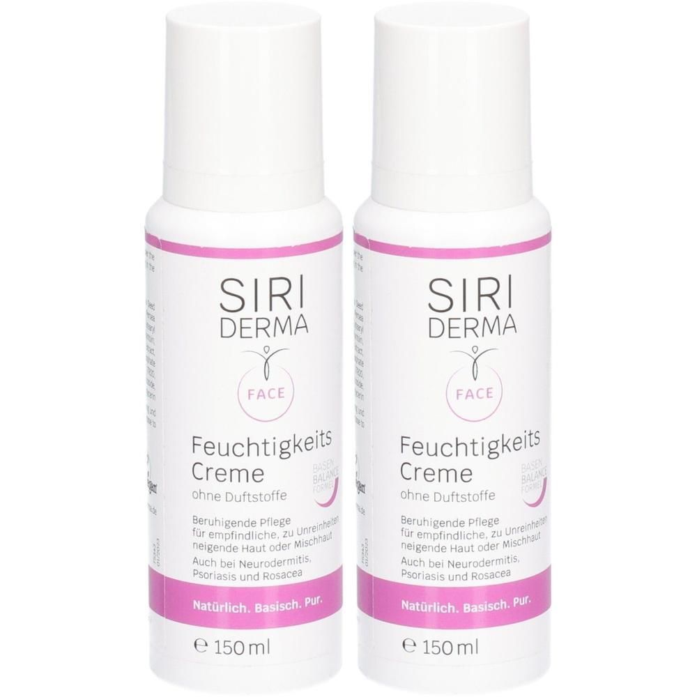 Zwei Flaschen SIRIDERMA Feuchtigkeitscreme, 150 ml.