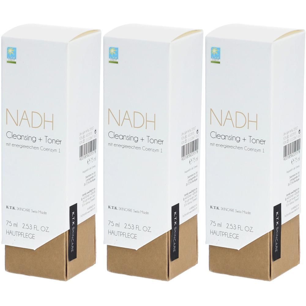Drei Schachteln NADH Cleansing + Toner, 75 ml, Hautpflege.