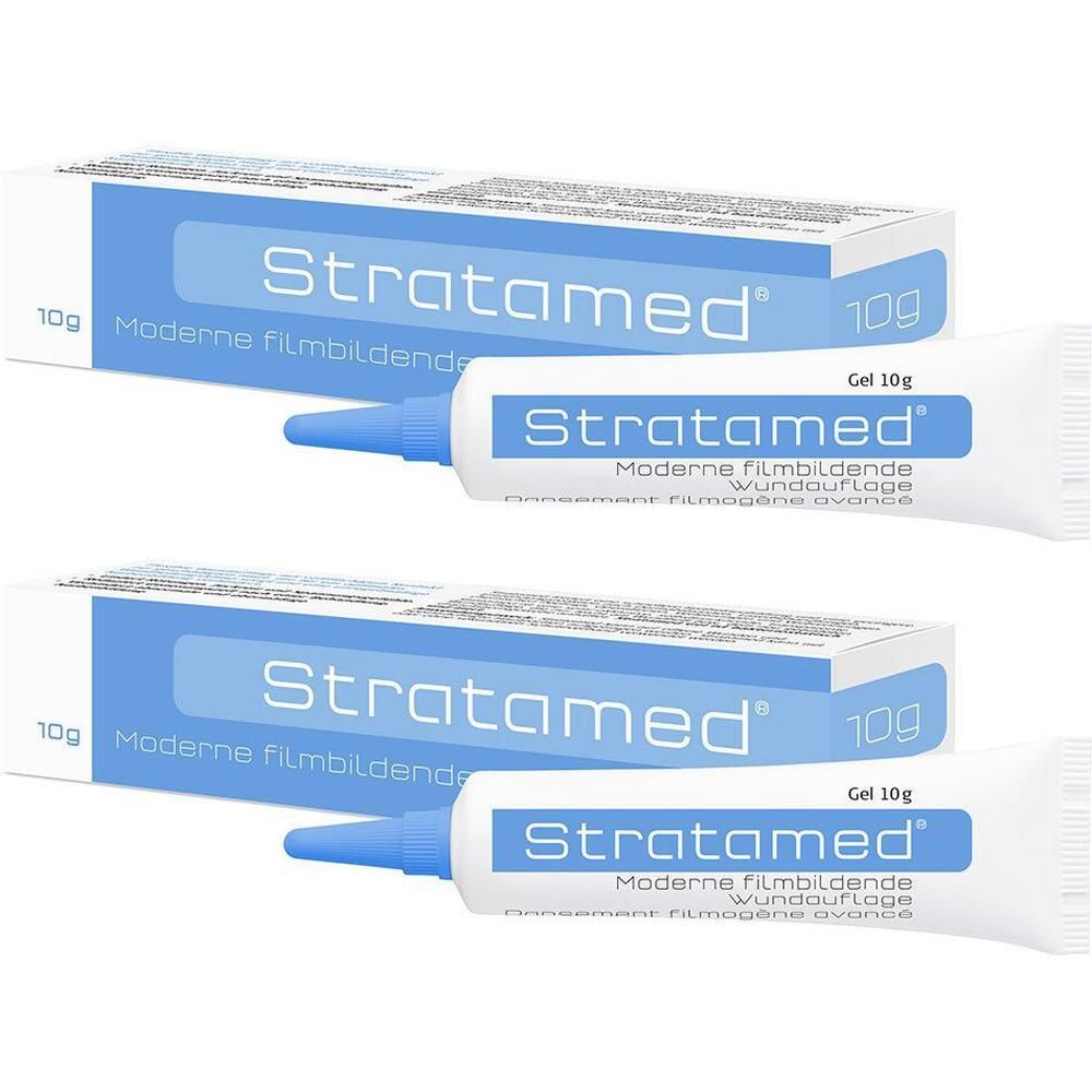 Stratamed Gel 10g: Moderne filmbildende Wundauflage in Faltschachtel und Tube mit Applikatorspitze.