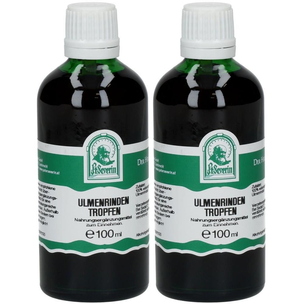 Zwei Flaschen Ulmenrinden Tropfen, je 100ml.