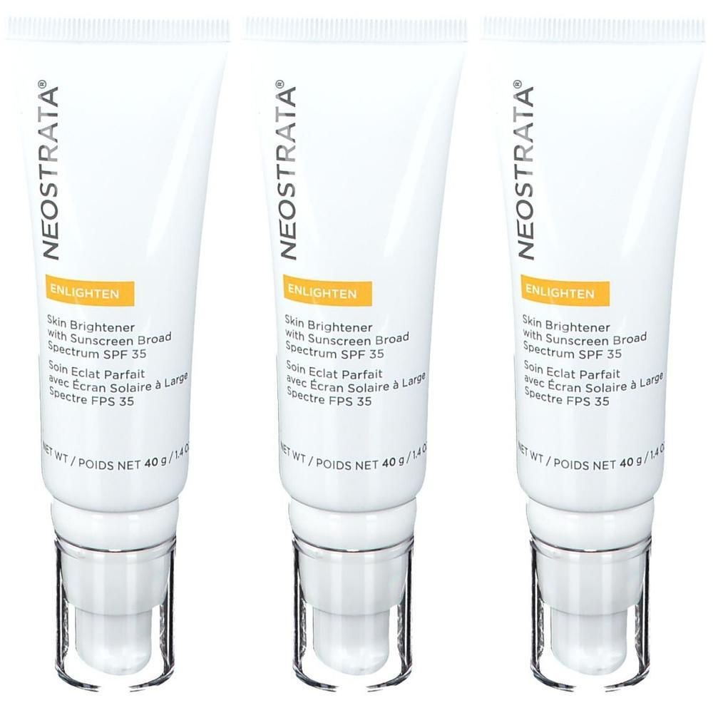 Drei Tuben NEOSTRATA ENLIGHTEN Skin Brightener mit Breitband-Lichtschutzfaktor 35.