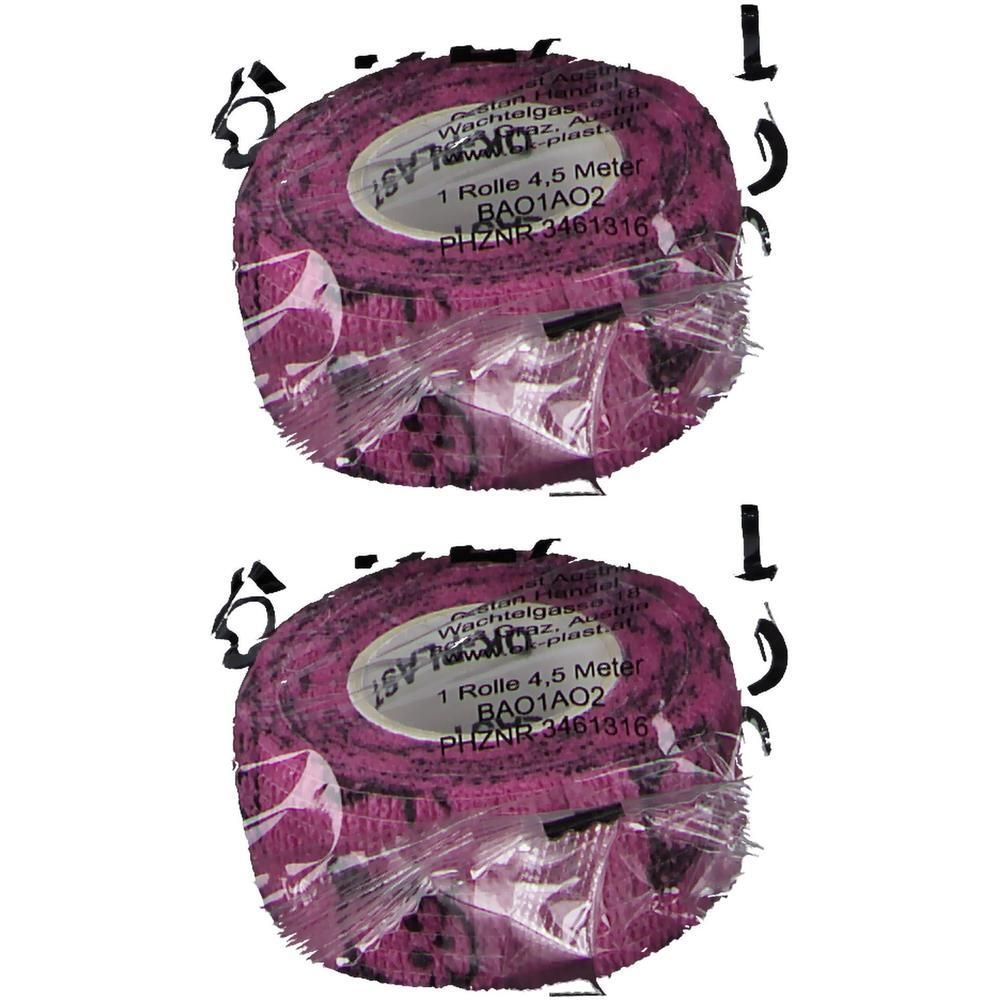 Zwei Rollen Verband mit Hello Kitty Motiv, 4,5 m x 2,5 cm.